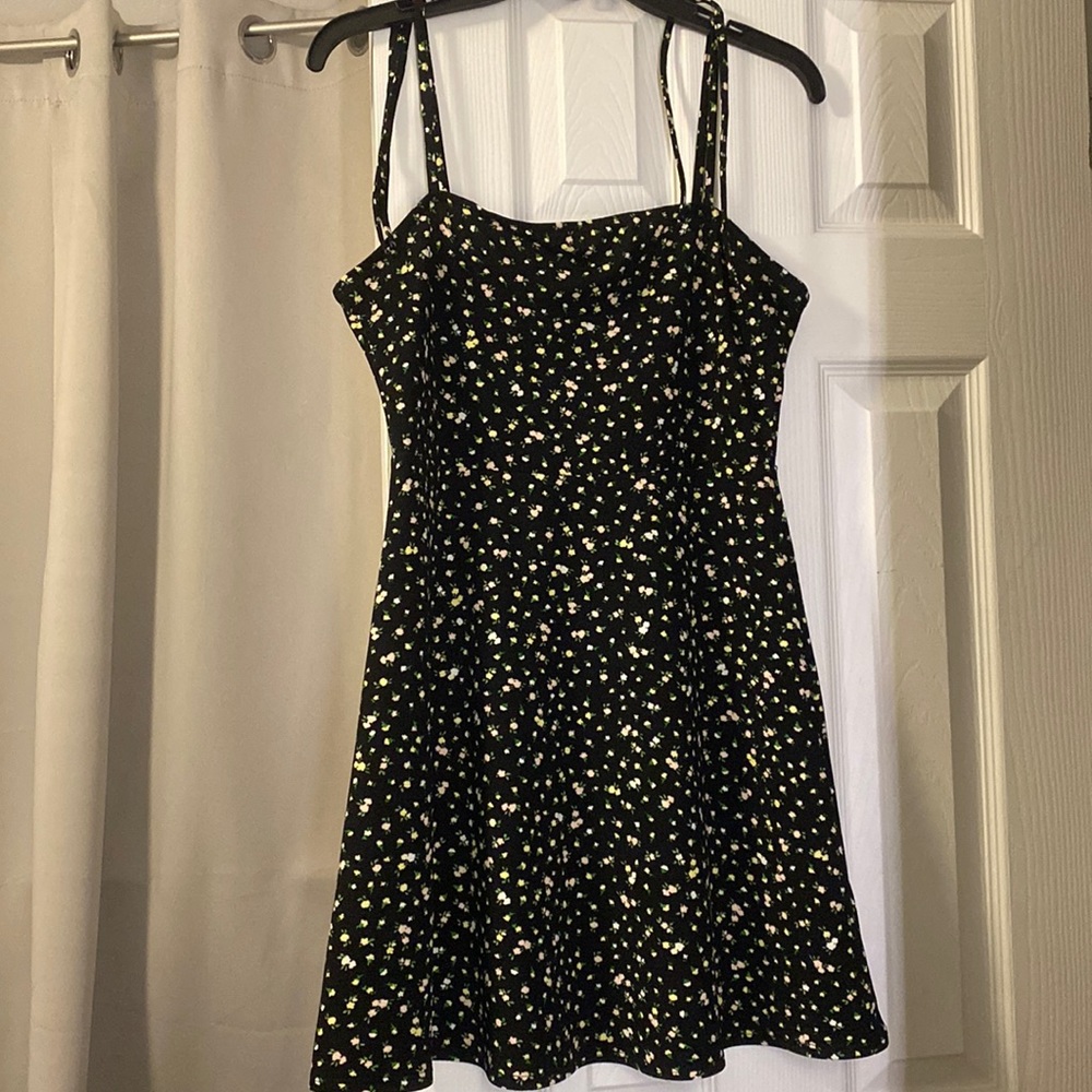 Floral Black Spring Dress